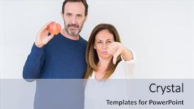  Presentation with eating - Slides having face negative sign showing dislike background and a light blue colored foreground