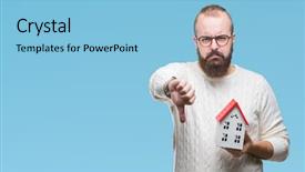  Presentation with hypertension at a young age - Audience pleasing presentation theme consisting of face negative sign showing dislike backdrop and a light blue colored foreground