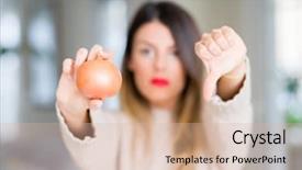  Presentation with beautiful fresh leaves water drops - Cool new theme with face negative sign showing dislike backdrop and a  colored foreground