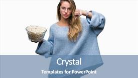  Presentation with eating - Slide deck consisting of face negative sign showing dislike background and a teal colored foreground