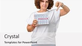  Presentation with middle ages portrait - PPT theme featuring face negative sign showing dislike background and a white colored foreground