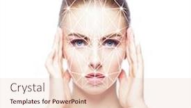  Presentation with face recognition security - Presentation theme featuring face-of-a-beautifyl-girl background and a lemonade colored foreground