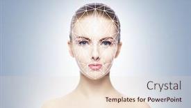  Presentation with face recognition security - PPT layouts consisting of face-of-a-beautifyl-girl background and a lemonade colored foreground