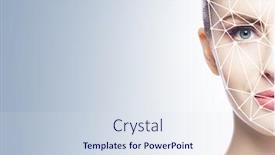  Presentation with face recognition - Slide deck with face-of-a-beautifyl-girl background and a sky blue colored foreground