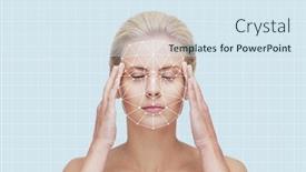  Presentation with face recognition security - Amazing presentation having face-of-a-beautifyl-girl backdrop and a sky blue colored foreground