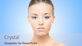  Presentation with face recognition - Theme featuring face-of-a-beautifyl-girl background and a lemonade colored foreground