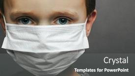  Presentation with air pollution - Cool new presentation theme with face-of-a-mask-wearing backdrop and a gray colored foreground