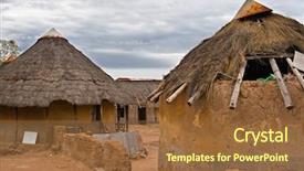  Presentation with poverty - Presentation design having face of a real africa background and a tawny brown colored foreground