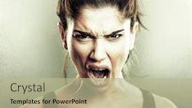  Presentation with indian woman bridal face - Presentation theme having face-of-angry-mad-furious background and a mint green colored foreground