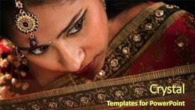  Presentation with indian hindu wedding - Amazing slide set having face of attractive young indian backdrop and a tawny brown colored foreground