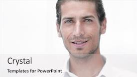  Presentation with business - Amazing slide set having face of beautiful business person backdrop and a  colored foreground