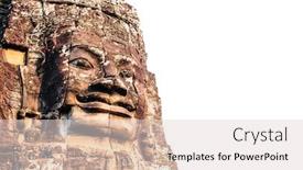  Presentation with temple - Slides enhanced with face of bodhisattva avalokitesvara background and a lemonade colored foreground