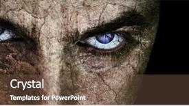  Presentation with spooky - Beautiful slides featuring face of scary creepy spooky backdrop and a violet colored foreground