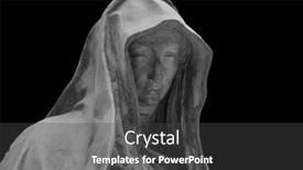  Presentation with black woman - Beautiful PPT layouts featuring face-of-statue-of-grieving backdrop and a dark gray colored foreground