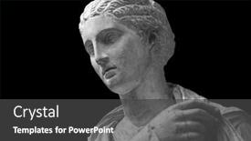  Presentation with black woman - Colorful slide set enhanced with face-of-statue-of-grieving backdrop and a dark gray colored foreground