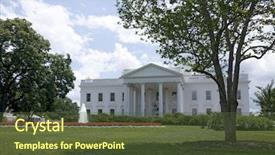 Presentation with white house - Beautiful slide set featuring face of the white house backdrop and a  colored foreground