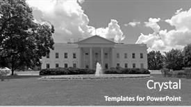  Presentation with white house - Presentation theme enhanced with face of the white house background and a gray colored foreground