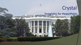  Presentation with white house - Beautiful PPT theme featuring face of the white house backdrop and a lemonade colored foreground