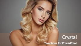  Presentation with young woman diagnosis of sti - Beautiful slides featuring face of white woman smokey backdrop and a coral colored foreground