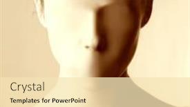  Presentation with mouth - PPT layouts enhanced with face of woman without eyes and mouth background and a lemonade colored foreground