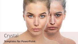  Presentation with hydration - Cool new slide deck with face-of-young-beautiful-girl backdrop and a coral colored foreground