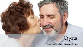  Presentation with elderly woman in nursing - Cool new slides with face old man - elderly woman kisses her husband backdrop and a  colored foreground