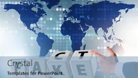  Presentation with concept - Audience pleasing theme consisting of face-or-fact-concept backdrop and a light blue colored foreground