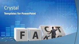  Presentation with concept - Presentation theme consisting of face-or-fact-concept background and a teal colored foreground