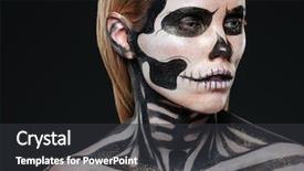  Presentation with black girl - Slide deck featuring face paint - closeup of girl with terrifying background and a dark gray colored foreground