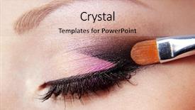  Presentation with eye - PPT layouts featuring face painting - close up photo of fashion background and a lemonade colored foreground