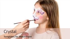  Presentation with birthday party - Presentation enhanced with face painting for birthday party background and a lemonade colored foreground