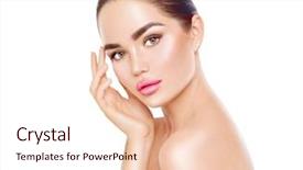  Presentation with pure white - Slides having face perfect fresh skin beauty background and a lemonade colored foreground