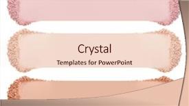  Presentation with powder - PPT layouts with face powder smears of foundation background and a lemonade colored foreground