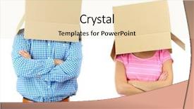  Presentation with heads - Slide set with face recognition - couple with cardboard boxes background and a lemonade colored foreground