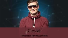  Presentation with face recognition security - Audience pleasing theme consisting of face recognition with mesh cyber backdrop and a tawny brown colored foreground