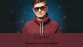  Presentation with face recognition security - Presentation consisting of face-recognition-with-mesh-cyber background and a tawny brown colored foreground