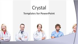  Presentation with professional - Amazing slides having face smiling with crossed arm backdrop and a white colored foreground