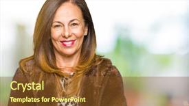  Presentation with beautiful flower elegant - Slides having face smiling with crossed arms background and a  colored foreground