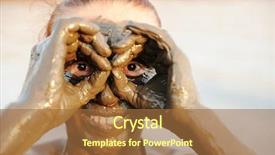  Presentation with mineral - Cool new PPT theme with face sourced from the dead backdrop and a red colored foreground