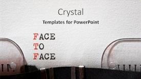  Presentation with genetic face recognition - Audience pleasing PPT layouts consisting of face-to-face-phrase-written backdrop and a white colored foreground