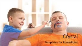  Presentation with food festival valentine day - Colorful PPT layouts enhanced with face while he sleeping april backdrop and a gold colored foreground