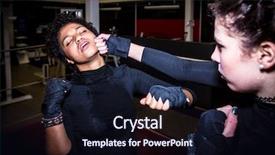  Presentation with mma - Presentation theme enhanced with face while practicing mma background and a wine colored foreground