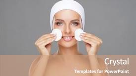  Presentation with cotton - Amazing presentation having face with a cotton pad backdrop and a coral colored foreground