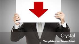  Presentation with paper - Cool new presentation with face with a red arrow backdrop and a dark gray colored foreground