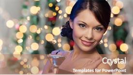  Presentation with cocktail party - Amazing presentation theme having face with cocktail over christmas backdrop and a  colored foreground