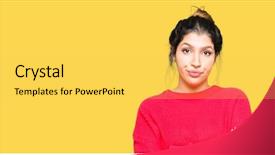  Presentation with red cross medical - Beautiful PPT layouts featuring face with crossed arms negative backdrop and a  colored foreground