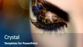  Presentation with girl model - Presentation with face with perfect skin animal background and a ocean colored foreground