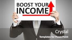  Presentation with paper - Slides consisting of face with the text boost background and a dark gray colored foreground