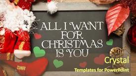  Presentation with christmas music for text - Amazing slide set having facebook - blackboard with the text all backdrop and a tawny brown colored foreground