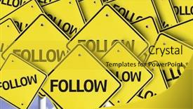 presentation facebook powerpoint Presentation with facebook - Colorful presentation theme enhanced with facebook - follow written on multiple road backdrop and a yellow colored foreground